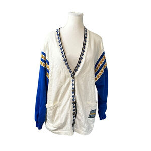 Vintage Hang Ten Cardigan 80s 90s Surf Varsity Grandpa Preppy